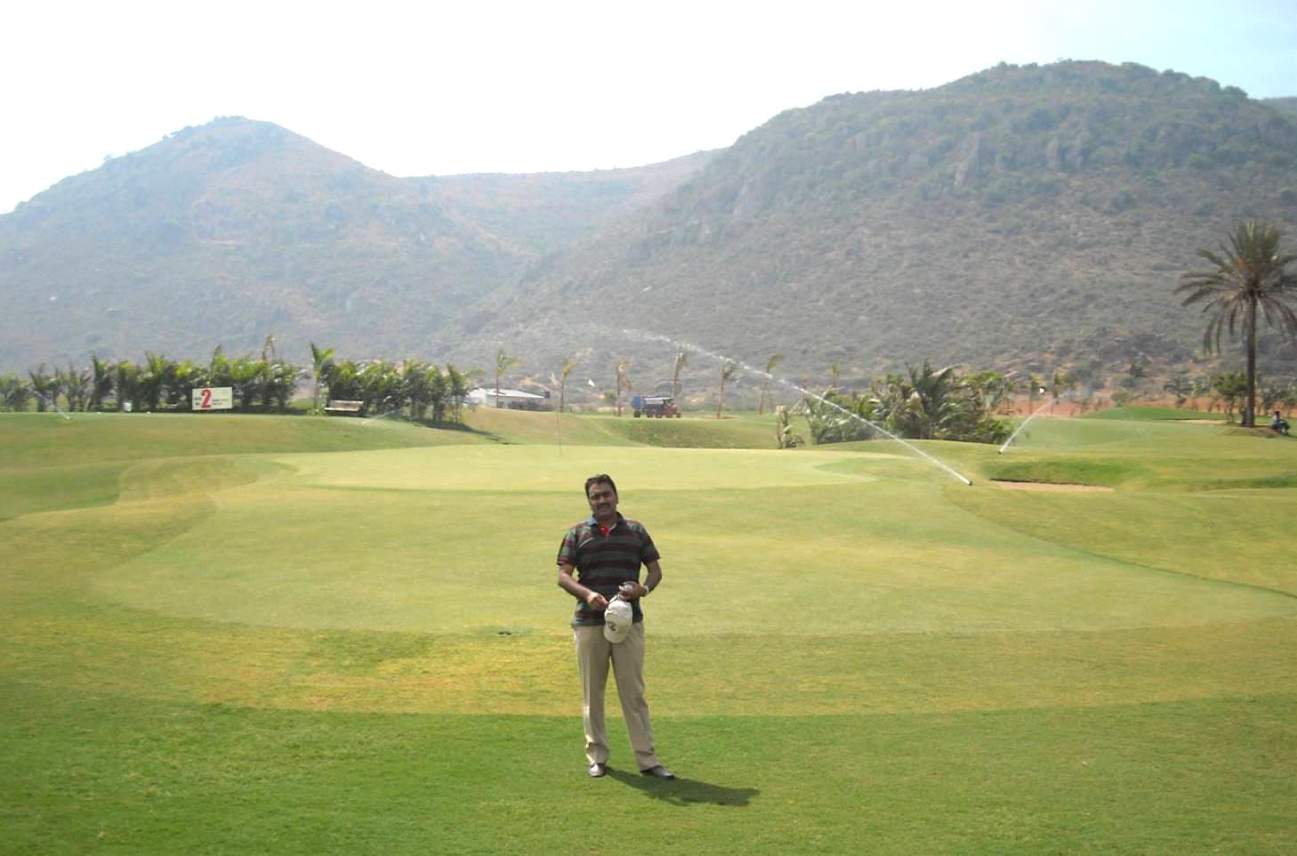 Rakesh Sharma on the golf course